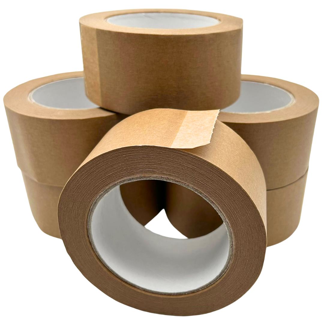 Papierklebeband braun 36 Rollen - 50 m | 50 mm Breite | extra starke Klebekraft | Papierträger mit Naturkautschukkleber – Bild 3