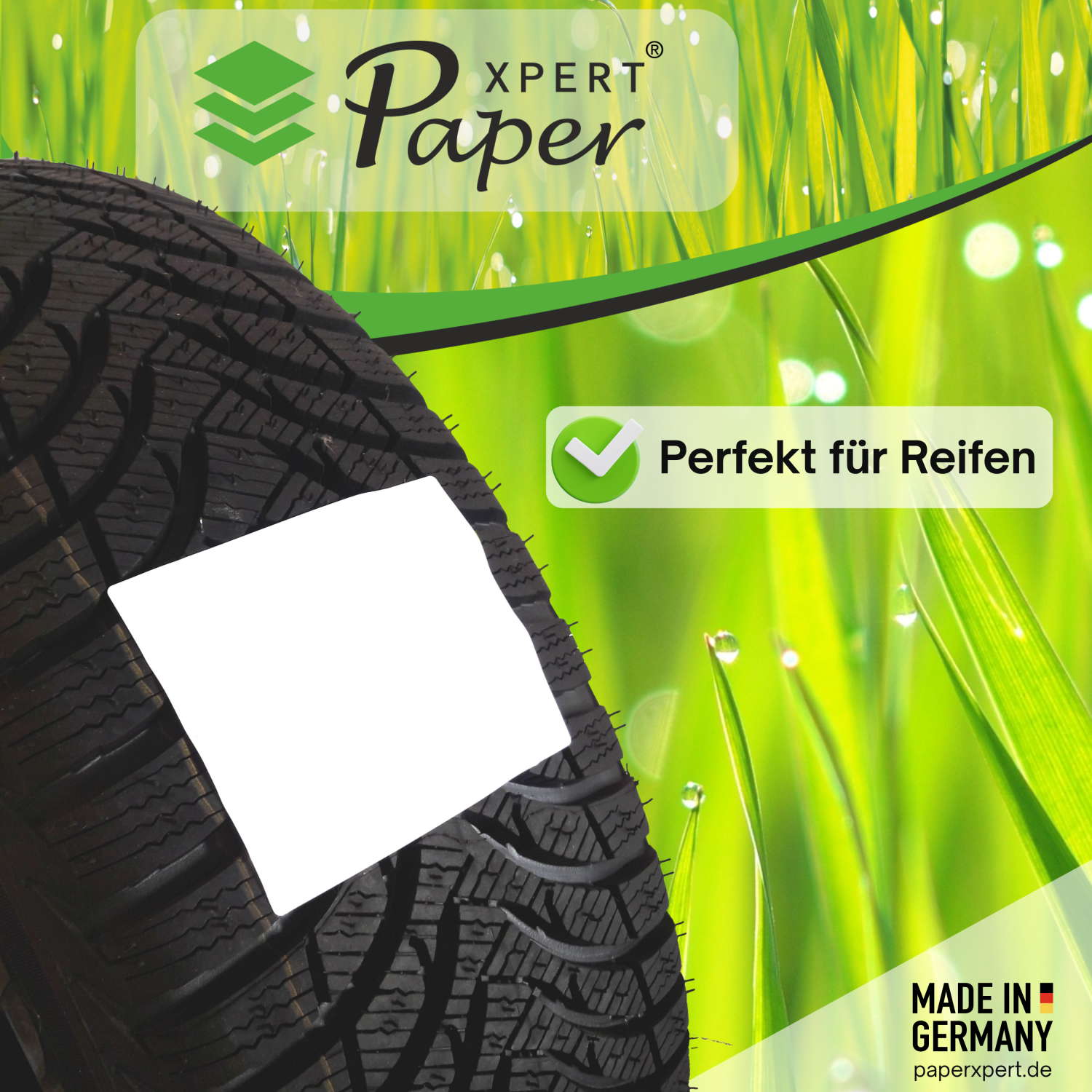 PaperXpert Power Etiketten Endlos 110 x 90 mm | PP weiß glänzend 195 µ | Thermotransfer Industrieetiketten mit Spezialreifenkleber | 2.000 Etiketten | Markenqualität - Made in Germany – Bild 3