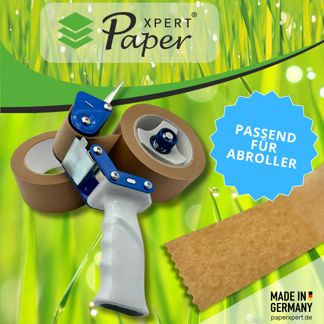 Papierklebeband braun 36 Rollen - 50 m | 50 mm Breite | extra starke Klebekraft | Papierträger mit Naturkautschukkleber – Bild 7