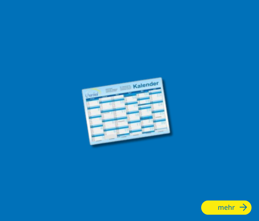 Kalender Individuell gestaltete Firmenkalender verbinden praktischen Nutzen mit dauerhafter Sichtbarkeit Ihres Unternehmens. Sie eignen sich beispielsweise für Mitarbeiter, Kunden und Geschäftspartner.
Je nach gewünschter Ausführung können Kalender mit Logo, Unternehmensgestaltung, Kontaktdaten oder weiteren individuellen Inhalten produziert werden.